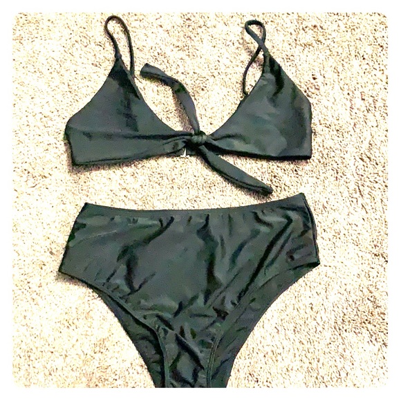 Swim Nwot Two Piece Black Bikini Poshmark